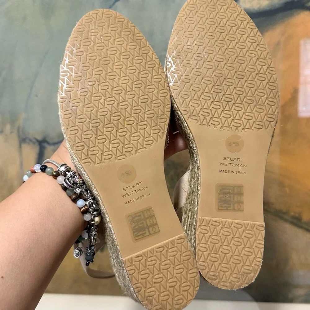 🌹STUART WEITZMAN🌹 Tia Espadrille Wedge Sandal Size: 8.5B